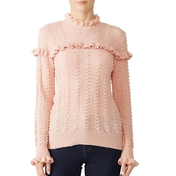 Slate & Willow Blush Ruffle Sweater Size XS - Picture 1 of 8